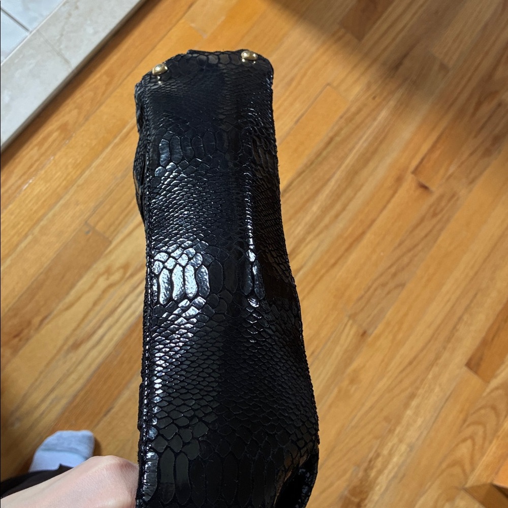 NWOT: Michael Kors Python Embossed Black Patent L… - image 11